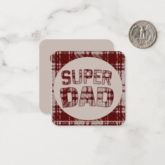 Super Vater Brow Karierte NoteCard Mitteilungskarte (Vorderseite/Rückseite Beispiel)