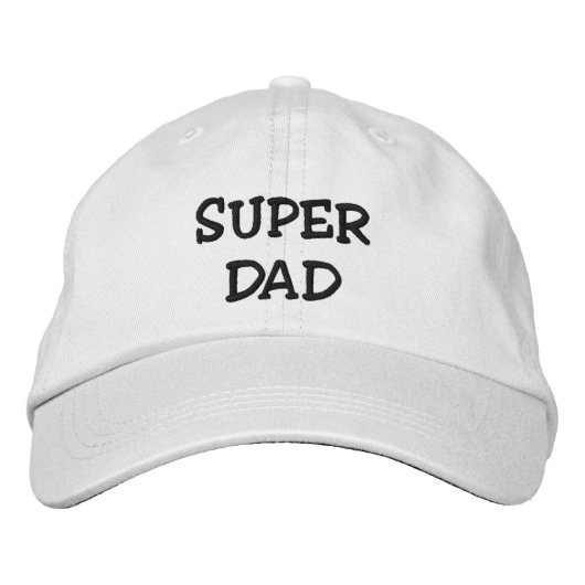 Super Vater Cap, Vatertag Geschenk, Bestickte Baseballkappe (Vorderseite)