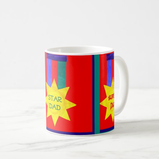 'Super Vater' Coffee Tasse (VorderseiteRechts)