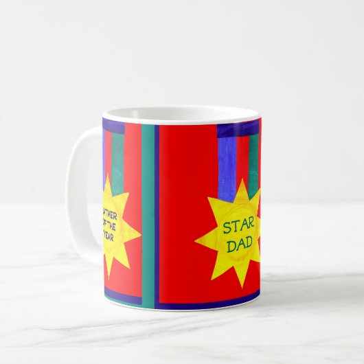 'Super Vater' Coffee Tasse (Vorderseite Links)
