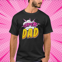 Super Vater Comic Book Birthday Party T-Shirt