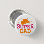 Super Vater Cowboy Style Button (Vorne & Hinten)