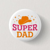 Super Vater Cowboy Style Button (Vorderseite)