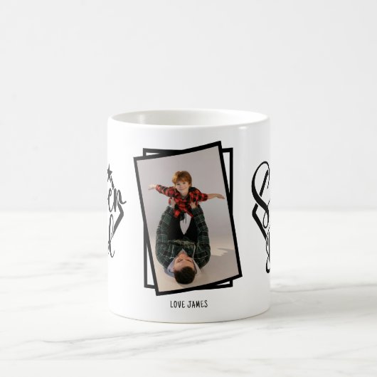 Super Vater Custom Foto Father's Geschenk Kaffeetasse (Mittel)