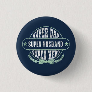 Super-Vater Ehemann Held Vatertag Button