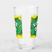 "Super Vater" Farbiges Comic Buch Pop Kunst Glas (Rechts)