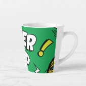 "Super Vater" Farbiges Comic Buch Pop Kunst Latte Milchtasse (Rechts)