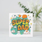 Super Vater Feiertagskarte (Stehend Vorderseite)
