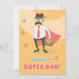 Super-Vater-Flachgrußkarte Karte