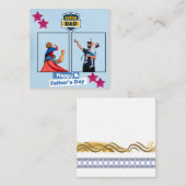 Super Vater Foto Collage Happy Vatertag Card Mitteilungskarte (Vorne/Hinten)