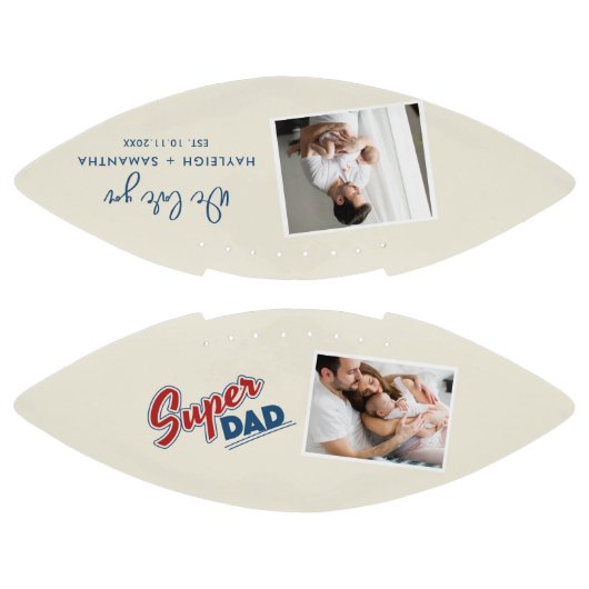 Super Vater Fotos Geburtstag Custom Football (Paneele)