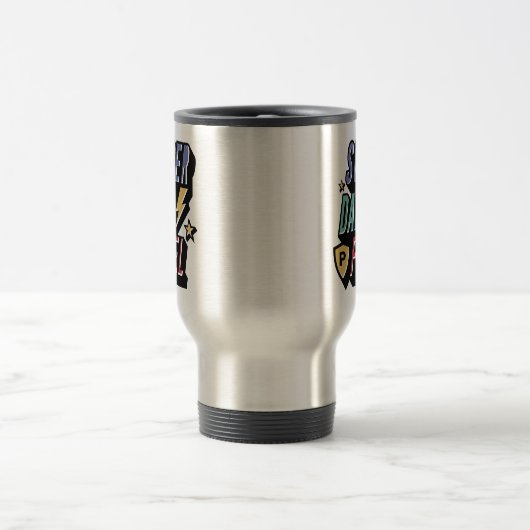 Super Vater Fuel Superhero Fun Comic Custom Monogr Reisebecher (Mittel)