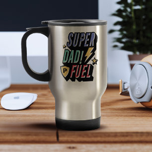 Super Vater Fuel Superhero Fun Comic Custom Monogr Reisebecher