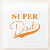 Super Vater Glasuntersetzer (Vorderseite)