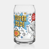 Super Vater glückliche Vater's Day Puffy aufgeblas Dosenglas (Vorderseite)