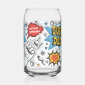 Super Vater glückliche Vater's Day Puffy aufgeblas Dosenglas (Links)