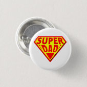 Super Vater - Glücklicher Tag der Väter Button (Vorne & Hinten)