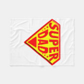 Super Vater - Glücklicher Tag der Väter Fleecedecke (Vorderseite (Horizontal))
