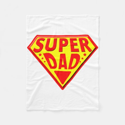 Super Vater - Glücklicher Tag der Väter Fleecedecke (Vorderseite)