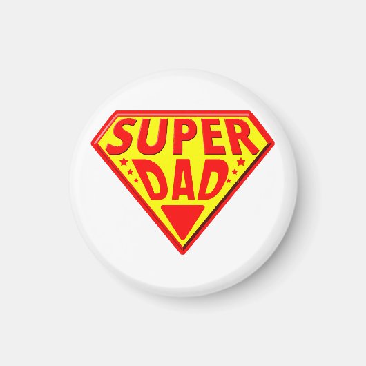 Super Vater - Glücklicher Tag der Väter Magnet (Vorne)