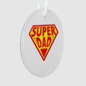 Super Vater - Glücklicher Tag der Väter Ornament (Vorderseite)