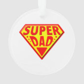 Super Vater - Glücklicher Tag der Väter Ornament (Rückseite)