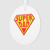 Super Vater - Glücklicher Tag der Väter Ornament (Vorderseite)
