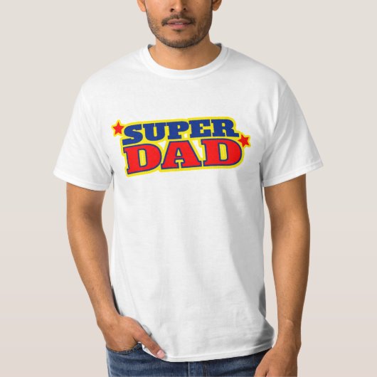 Super Vater Grafik Text Slogan T - Shirt (Vorderseite)