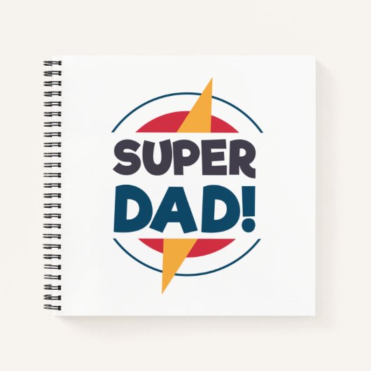Super Vater Happy Vatertag | Notebook Notizblock (Vorderseite)