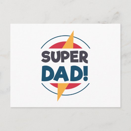 Super Vater Happy Vatertag | Postkarte (Vorderseite)
