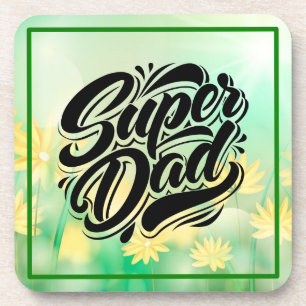 Super-Vater-Held-Typografie-Design-67888 Getränkeuntersetzer