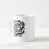 Super-Vater-Held-Typografie-Design-67888 Kaffeetasse (Vorderseite Links)