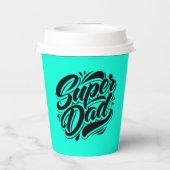 Super-Vater-Held-Typografie-Design-67888 Pappbecher (Rückseite)