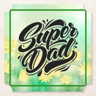 Super-Vater-Held-Typografie-Design-67888 Untersetzer
