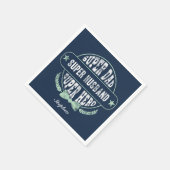 Super Vater Husband Helden Fathers Day Custom Serviette (Ecke)
