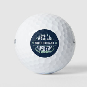 Super Vater Husband Hero Fathers Day Golfball