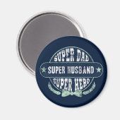 Super Vater Husband Hero Fathers Day Magnet (Vorderseite/Rückseite)
