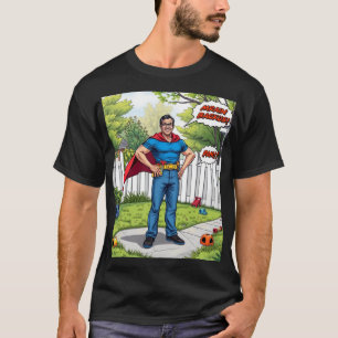 Super Vater in Action - Comic Style Hero T - Shirt