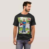 Super Vater in Action - Comic Style Hero T - Shirt (Vorne ganz)
