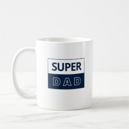 Super Vater in Blau und Weiß Kaffeetasse