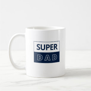 Super Vater in Blau und Weiß Kaffeetasse