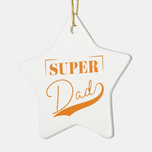 Super Vater Keramik Ornament (Links)
