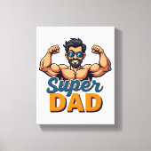 Super Vater Leinwand - Funny Wall Art (Vorderseite)