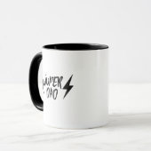 Super Vater Lightning Bolt Black Super Tasse (Vorderseite Links)