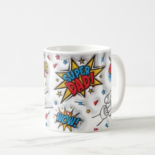 Super Vater - Lucky Charm Edition Kaffeetasse (VorderseiteRechts)