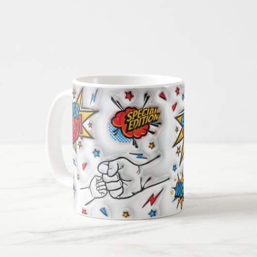 Super Vater - Lucky Charm Edition Kaffeetasse (Vorderseite Links)