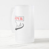 Super Vater Mattglas Bierglas (Vorderseite Links)