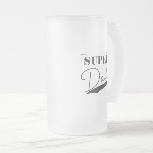 Super Vater Mattglas Bierglas (VorderseiteRechts)