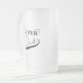 Super Vater Mattglas Bierglas (Vorderseite Links)