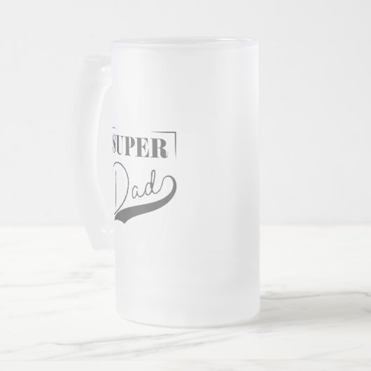 Super Vater Mattglas Bierglas (Vorderseite Links)